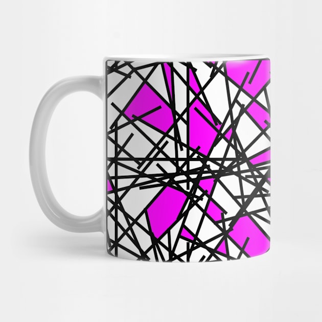 Pink 80s Memphis Shards Abstract Postmodern Scribble Art Pattern by BillingtonPix